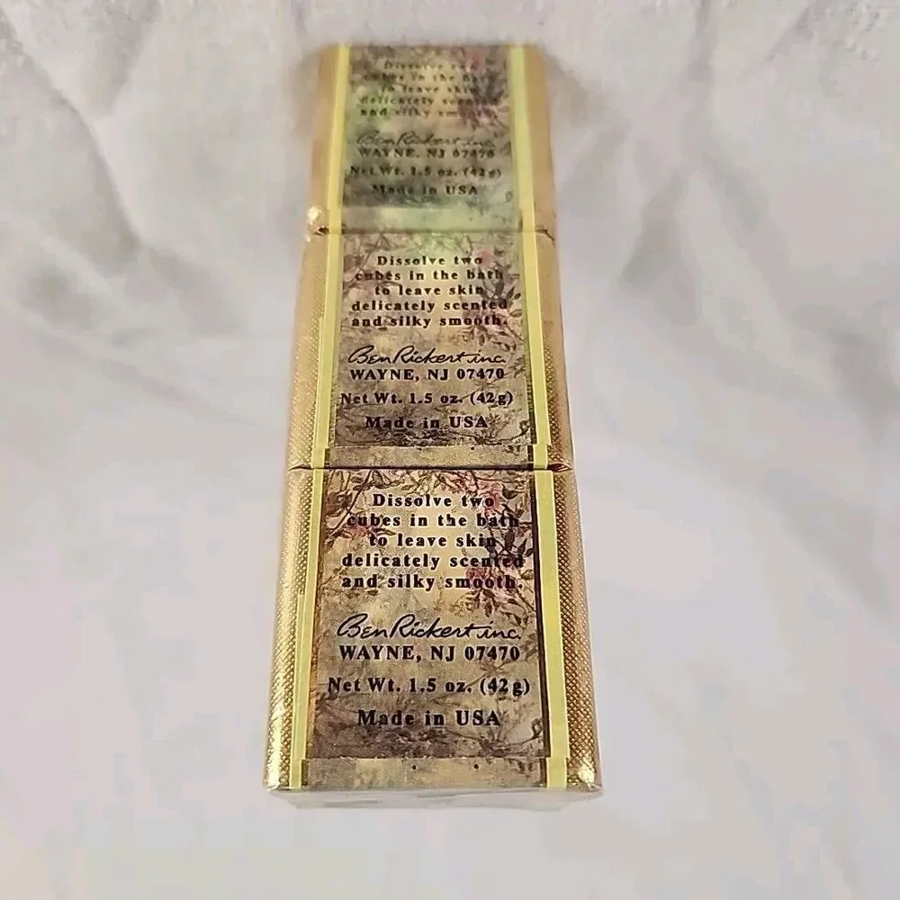 Ben Rickert English Bath Cubes Set of 3 New Old Stock Sealed Rose